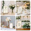 6 Pack Acrylic Sign Holder 4x6 Gold Frames, Wedding Table