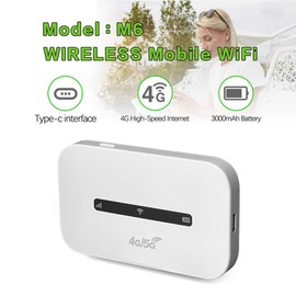 Snblzhef 4G LTE Mobile WiFi Router 4G Wireless Pocket Hotspot with SIM Card Slot Modem Router Applicable in Europe