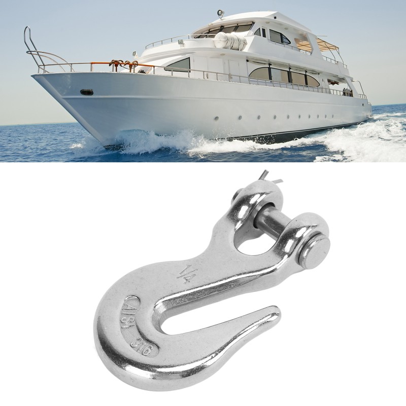 Marine Boat Slip Lifting Hook 1/4in 1000lbs Load Bearing Capacity