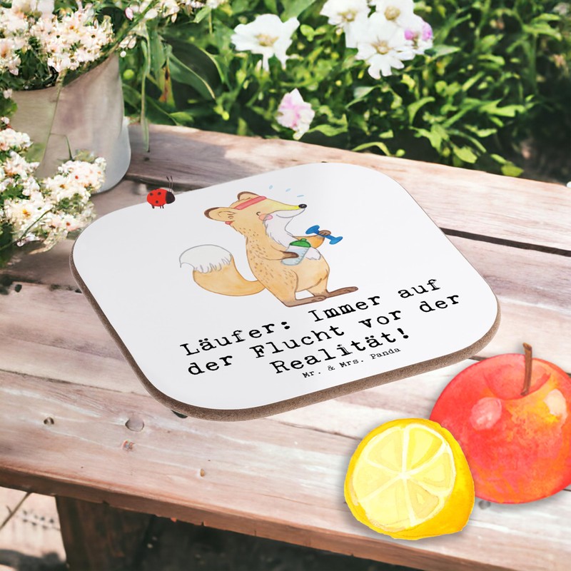 Mr. & Mrs. Panda Wooden Coaster Running Reality Escape Gift