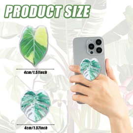 Set of 2 Phone Grip Holder with Stand, Tropical Leaf Design Finger Grip with Kickstand, Phone Grip and Ring Phones Holder, Finger Holder Grip, Compatible with Smartphones Mobiles Tablets