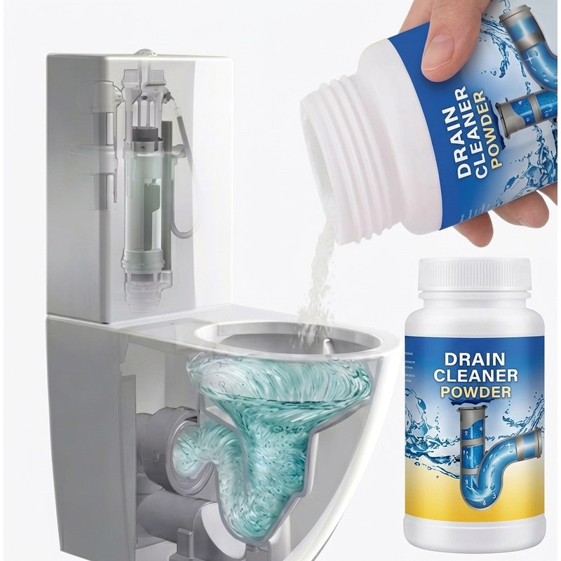 Powerful Drain Cleaner Powder for Sink, Toilet & Kitchen Pipes