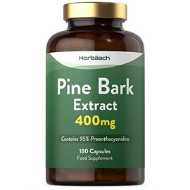 Pine Bark Extract 400mg | 180 Capsules | No Artificial Preservatives | by Horbaach
