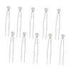 Minkissy Bridal Hairpin Set 10pcs Pearl u Shape Hair Clip