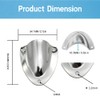 Norsea-Stainless Steel Clam Shell Vent, Wire Cable Cover, Outlet,Cap, Clamshell