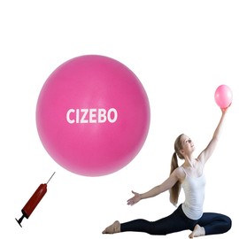 CIZEBO Small Exercise Ball for Between Knees, 6 inch Pilates Ball with Pump, Mini Yoga Core Ball Physical Therapy, Pink