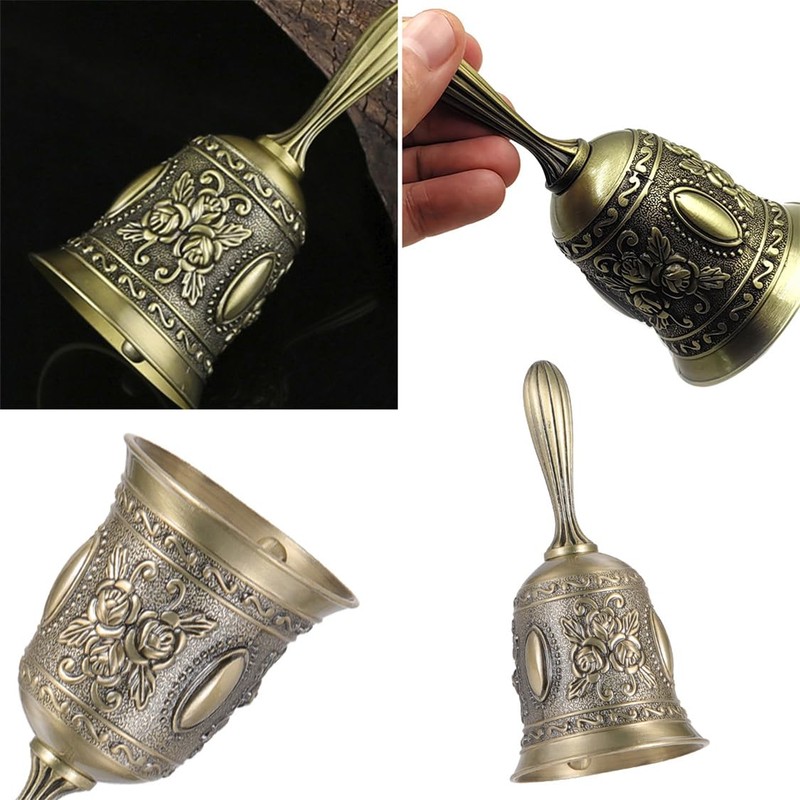Hand Bell Service Bell Call Vintage Metal Hand Bells Dinner