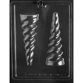 Grandmama's Goodies A155 Large Unicorn Horn Chocolate Candy Soap Mold with Exclusive Molding Instructions