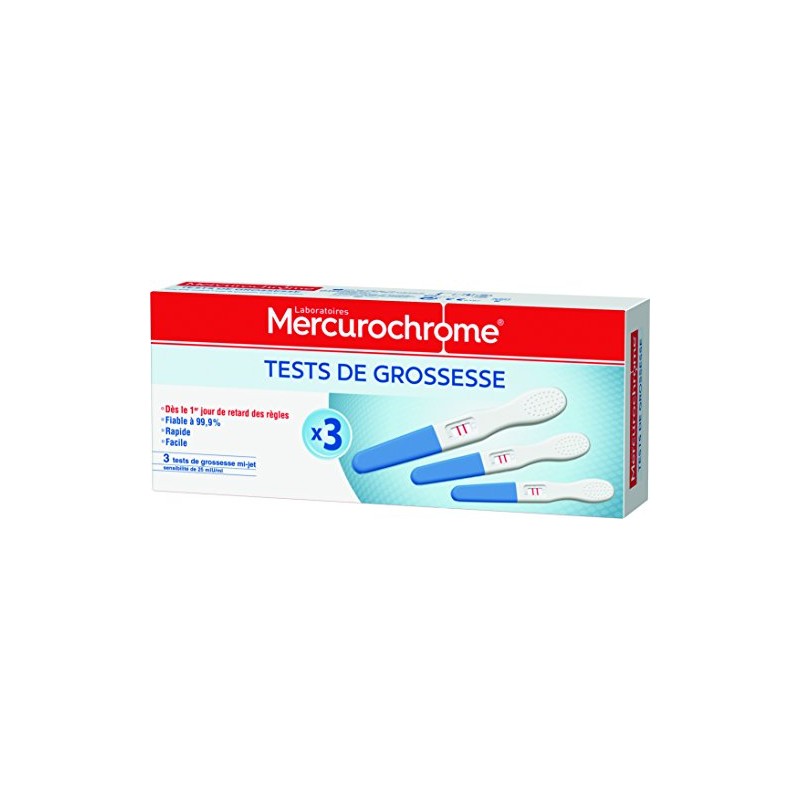 Mercurochrome 3 pregnancy tests