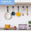 AccEncyc 12Pcs Screw Mounted Ceiling Hooks Under-Shelf Towel Robe Clothes