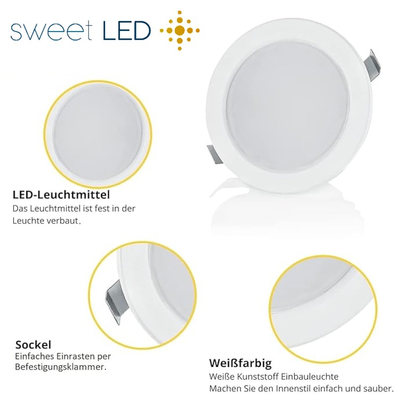 Sweet Led Flat Recessed Light 12 V IP44 Furniture Recessed