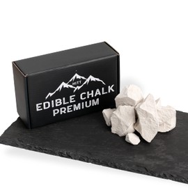 HITT Premium Edible Chalk - Natural Most Crunchy Edible Chalk for eating 7 oz (200 gr) - Zero Additives Organic Russian 7 Ounce (Pack of 1)
