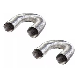 Miber 2 Ducto Flexible De 2.4m Aluminio 4puLG Secadoras O Campanas