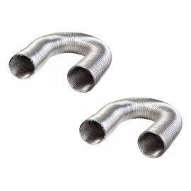 Miber 2 Ducto Flexible De 2.4m Aluminio 4puLG Secadoras O Campanas