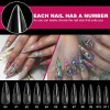120pzs Tips Soft Gel Uñas Postizas De Largas Y Puntiagudas