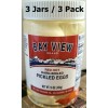 Bay View Pickled Red Hot Hard Boiled Eggs 3 Pack