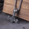 Vikings Collar Martillo Thor Calavera Celta Nórdico + Caja Madera