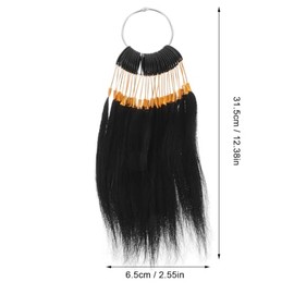 LALAFINA 1 Juego de Mechones de Cabello Natural para Pruebas de Color, 30PCS Kit de Hebras de Cabello Real para Práctica de Tinte, Decoloración y Entrenamiento de Salón Profesional