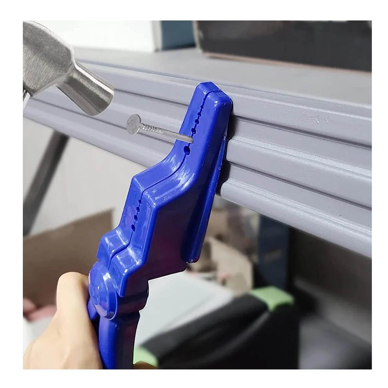 Safety Nail Holder Pliers, 24.5 cm Length, Blue Plastic Construction,