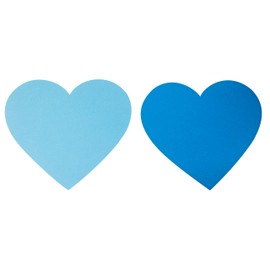 Heart Display Cards (W x H x H): 5.3 x 4.8 inches (134 x 121 mm), 2 Types (Light Blue/Blue) 50 cards each