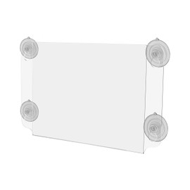 Marketing Holders 11 x 8.5 Inches Window Sign, Horizontal, Suction Cup Mount, Clear Acrylic, Set of 2