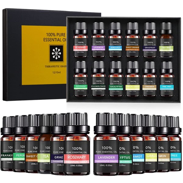Aceites Esenciales de Aromaterapia 12PCS, EASYTAO 100% Natural de Aceite
