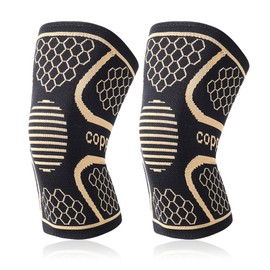 1 Pair Knee Sleeve Breathable Skin Friendly Nylon Knee Brace Knee Support for Running Hiking L