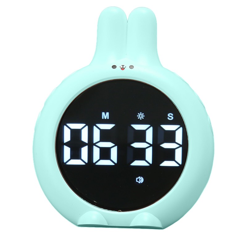 Kids Timer Night Light Cute Cartoon Rabbit Digital Countdown Timer