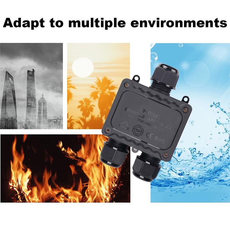 Waterproof IP68 Underground Junction Box,Outdoor External Electric Power Cord Boxes