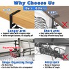 Sleclean Under Desk Cable Management Tray, Upgraded Long Arm Clamp,