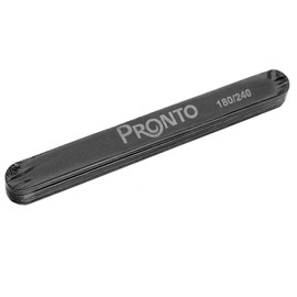 Pronto Professional Nail Files for Nail Art Salon – Black Double Sided 180/240 Grit for Manicure and Pedicure (10 Piece Set)