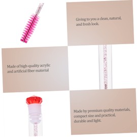 NOLITOY Elegant 8pcs Mascara Brush Set Eyebrow Brush Tube Comfortable to Hold Handle for Women Girls Clean Stylish