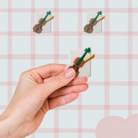 TCHARIRY Violin Shoe Charms - Music-Themed Decoration Charms Gift for Boys Kids Teens and Adults - Set of 2