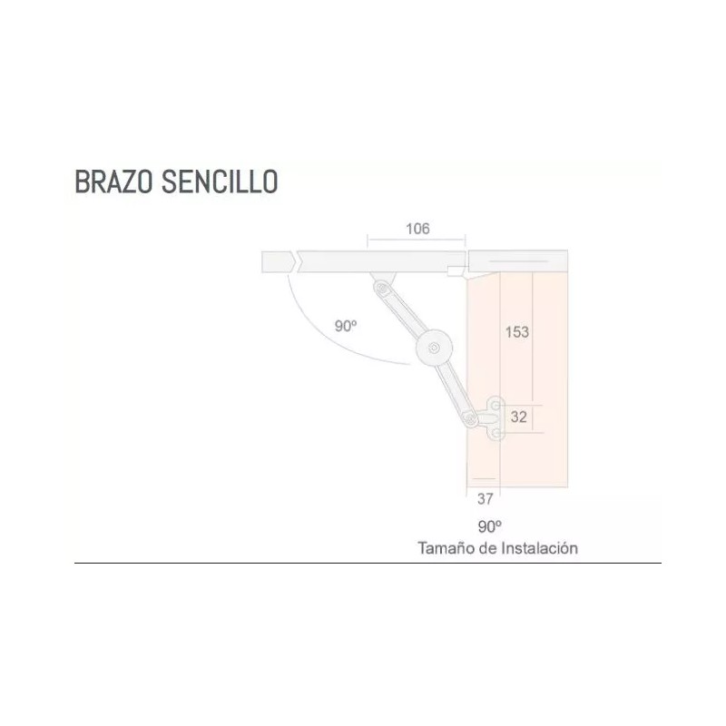 HERRAJES GA Brazo Elevable Para Puertas De Cocina Gabinetes 2