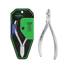 NGHIA Cuticle Nippers - D-01 (Stainless Steel) |Premium quality for nail care Durable and sharp Ergonomic design Gray plating Ideal for salon home use, Jaw 12 (4.5 - 5.5 mm), 1 piece / NGHIA 큐티클 니퍼 - D-01 (스테인리스 스틸) | 네일 케어를 위한 프리미엄 품질 내구성 및 샤프 인체 공학적 디자인 그레이 도금 살롱 가정용으로 이상적, Jaw 12 (4.5 - 5.5 mm), 1개