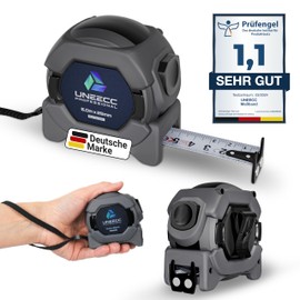 UNEECC Premium Tape Measure 5 m | Auto Lock - Automatic Tape Lock | Tape Measure 5 m | Magnetic Hook | Tape Measure 5 m | Extremely Robust | Roll Tape Measure | Extra Wide Tape