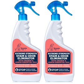 Extreme Strength Pet Stain & Odor Eliminator for Busy Pet Parents | Neutralize Tough Stains & Odors | Orange and Lemon for Deep Clean | Perfect for Cats & Dogs | 2-pk. 20-oz bottles - Nuesta Pets