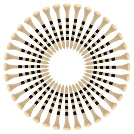 YFFSFDC Golf Tees 3.3 inches (83 mm) Adjustable Height Long Tees Wood Tees Graduated Golf Equipment Competition Accessories Set of 100 Wood