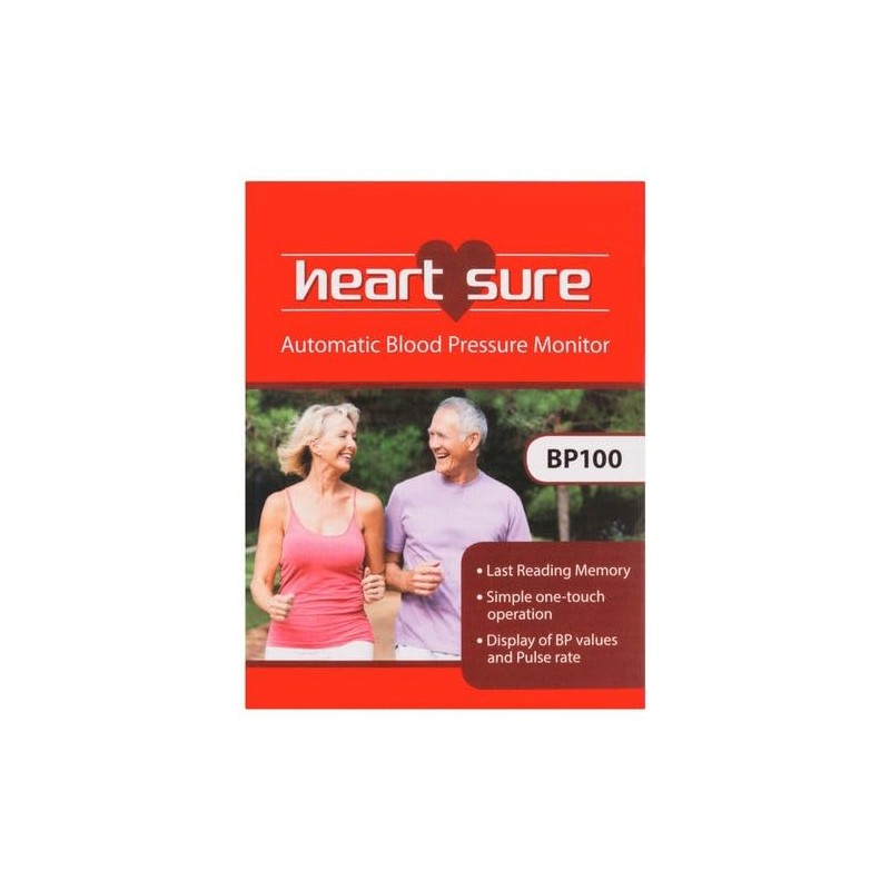 Heart Sure Blood Pressure Monitor, White/Red