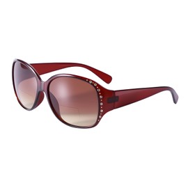 LookLux Reading Sunglasses 2.0 Womens, Oversized Rhinestone Bifocal Sunglasses for Women Trendy Reader Sunglass for Women