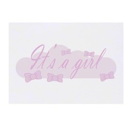 'It's A Girl' Temporary Tattoo - Water Resistant, Skin-Safe, Non-Toxic Transfer (TO00070751)