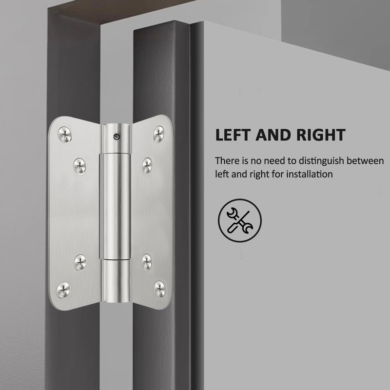 Jinyuanchao 4 Inch Automatic Closing Door Hinge, 3mm Thick Stainless