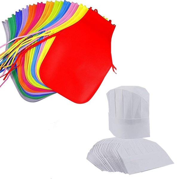 AIVS 16 Pieces Children Kids Art Smock Painting Aprons &