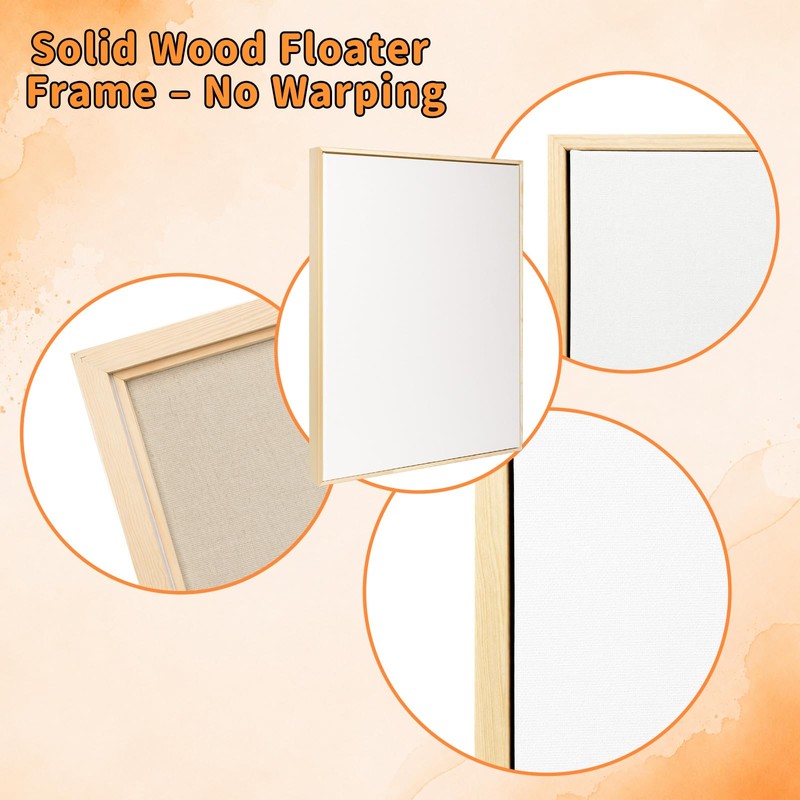 2 Pack 24 x 36 inch Floater Frame Canvas –Gallery