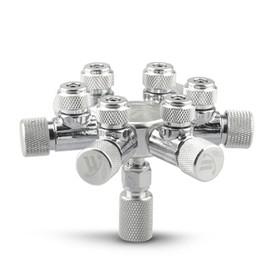 Aquarium Tank CO2 Splitter Regulator Distributor Needle Fine Adjusting Valve for CO2 Regulator with 6 Way Outlets