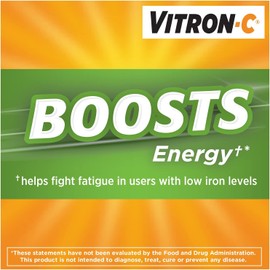 Vitron-C High Potency Iron Supplement with Vitamin C Tablets, Pack of 3 (60 Count Each)