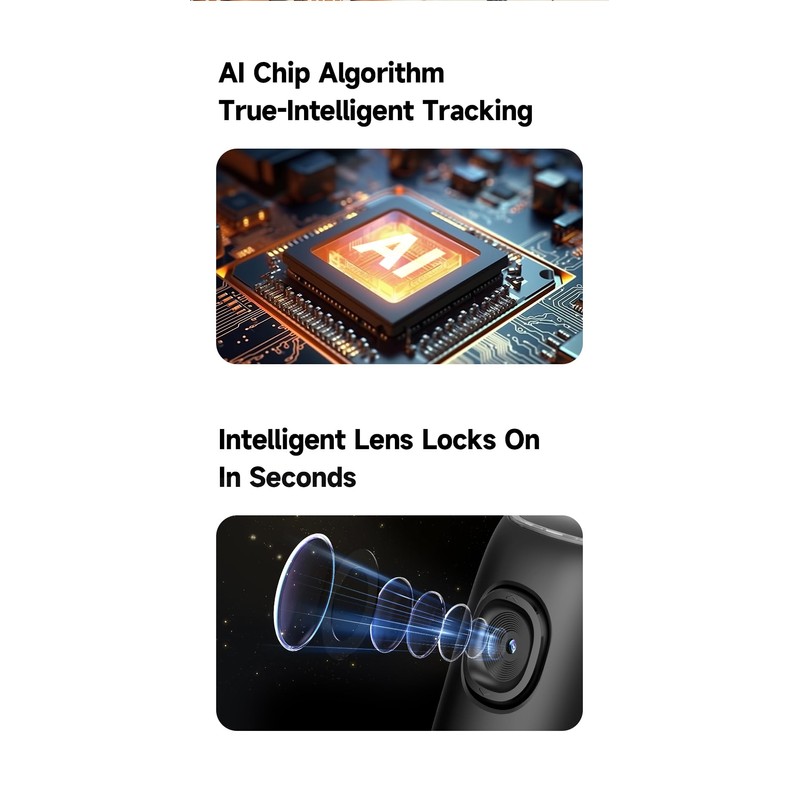 Advanced Technology Auto Face Tracking Tripod 360° Rotation | AI