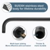 BRIGHT SHOWERS 16-Inch Shower Head Extension Arm with Flange, L