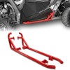 ECOTRIC Red Nerf Bars Rock Sliders Compatible with 2014-2023 Polaris