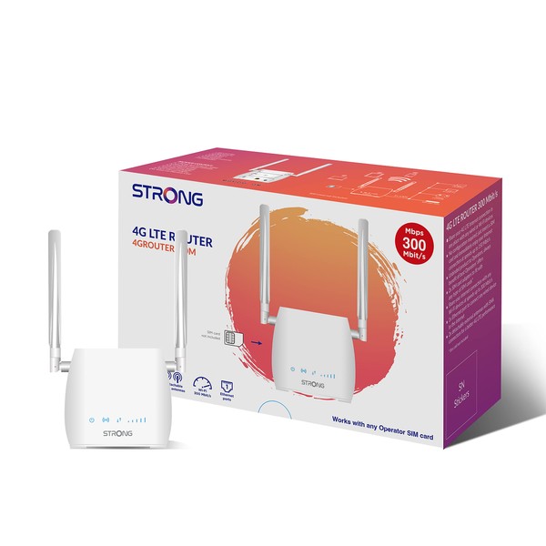 STRONG 4G LTE Mini Wi-Fi Router, CAT 4, SIM Slot,